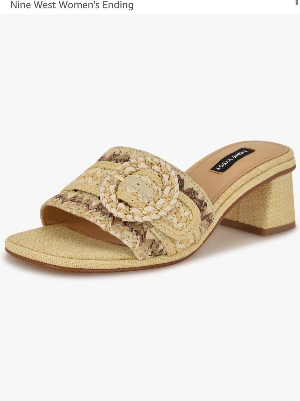 Nine West Natural Braided Slide Sandal